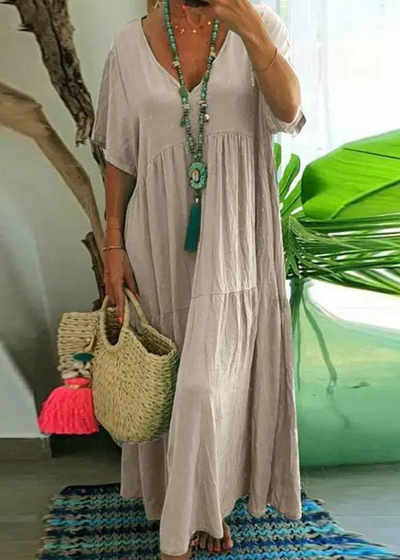 Strandkleid Grün Baumwolle See Oversized Sommer Patchwork Chic