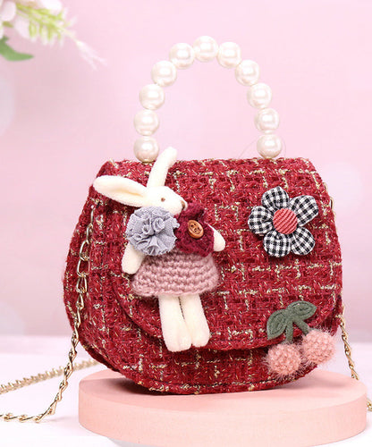 Sac messager chic rose avec dessin animé pour enfants et filles IU015