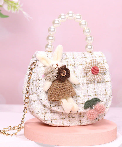 Sac messager chic rose avec dessin animé pour enfants et filles IU015