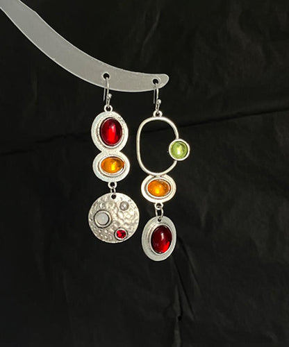 Silver Sterling Rainbow Geometry Out Hollow Chic Alloy Drop