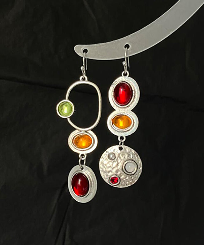 Silver Sterling Rainbow Geometry Out Hollow Chic Alloy Drop