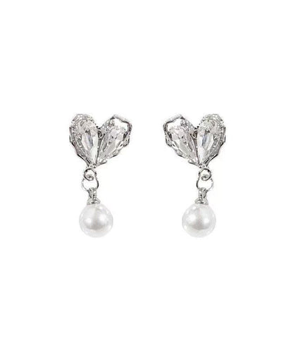 Love Pearl Copper Chic Overgild Drop Earrings White