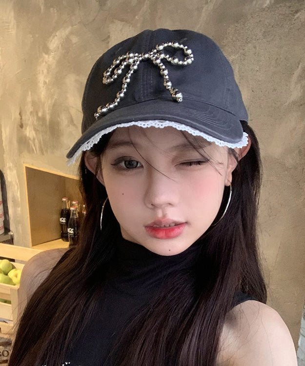 Lace White Chic Baseball Versatile Hat Cap Bow