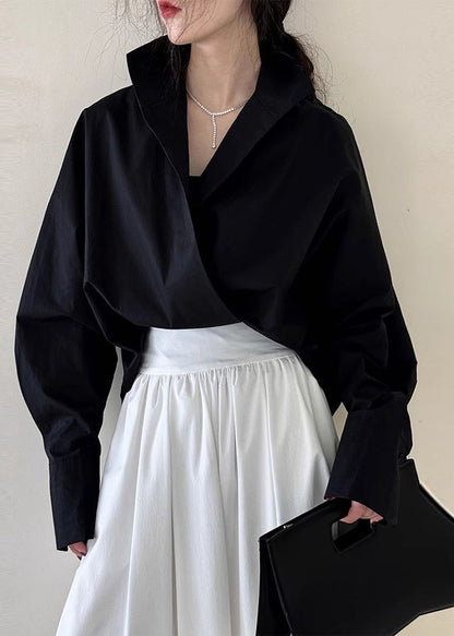 Kragen Stehkragen Chic Shirts Solide Weiß Frühling