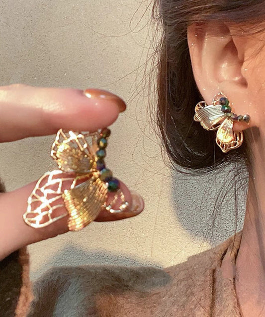 Style Dharma Ancient Stud Or Papillon Chinois Résine