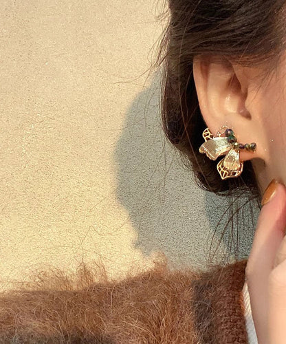 Style Dharma Ancient Stud Or Papillon Chinois Résine