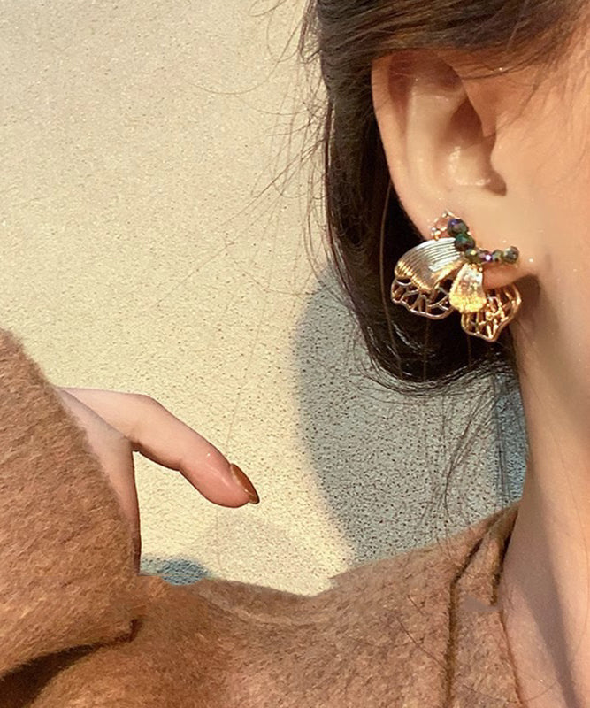 Style Dharma Ancient Stud Or Papillon Chinois Résine