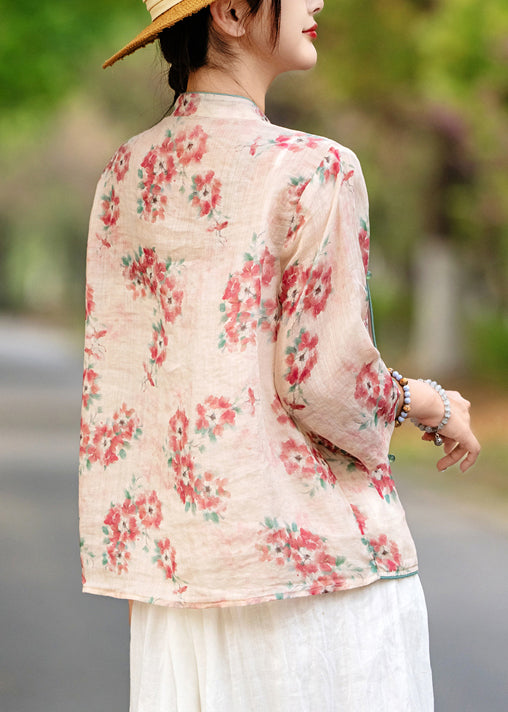 Armband Chinesischer Druck Hemdärmel Leinen Knopf Stil Rot