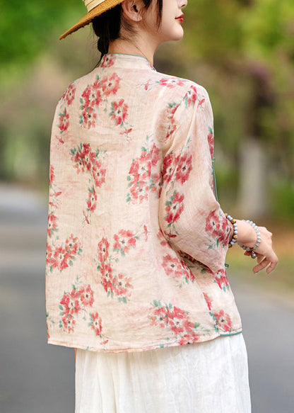 Armband Chinesischer Druck Hemdärmel Leinen Knopf Stil Rot