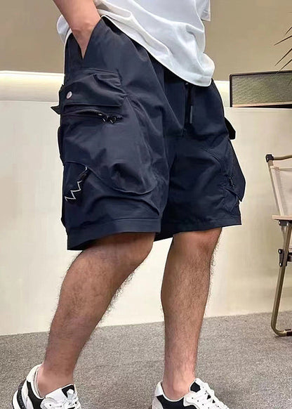Shorts Kordelzug Army Baumwolle Taschen Edel Reißverschluss Grün Herren