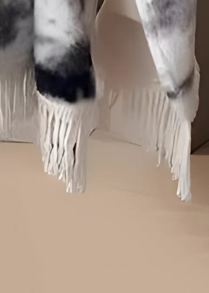 Edler schwarzer, seitlich offener, warmer Fleecemantel mit halben Ärmeln RC003