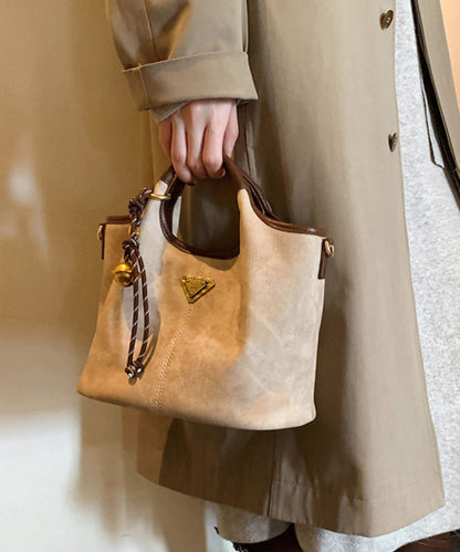 Faux Durable Tote Solid Colorblock Handtasche Leder Classy
