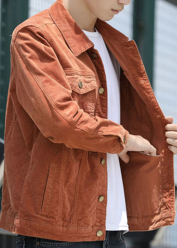 Mäntel Knopf Edel Cord Frühling Peter Herren Kragen Pan Khaki