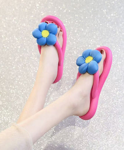 Tongs confortables à imprimé floral chic et rose AG1019