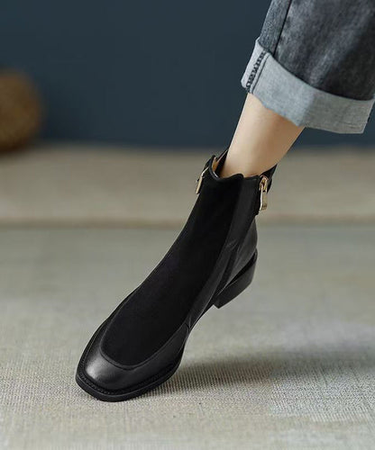 Bottes épaisses confortables et élégantes en peau de mouton verte OM011