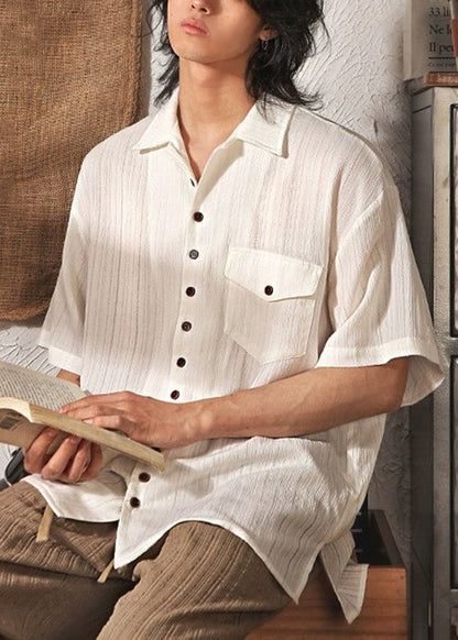 Peter Kragen Kaffee Männer Hemd Taschen Kühlen Pan Taste Ice Seide