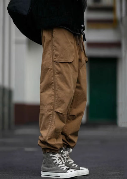 Frühling Taille Baumwolle Herren Hosen Khaki Taschen Kühlen Strahl