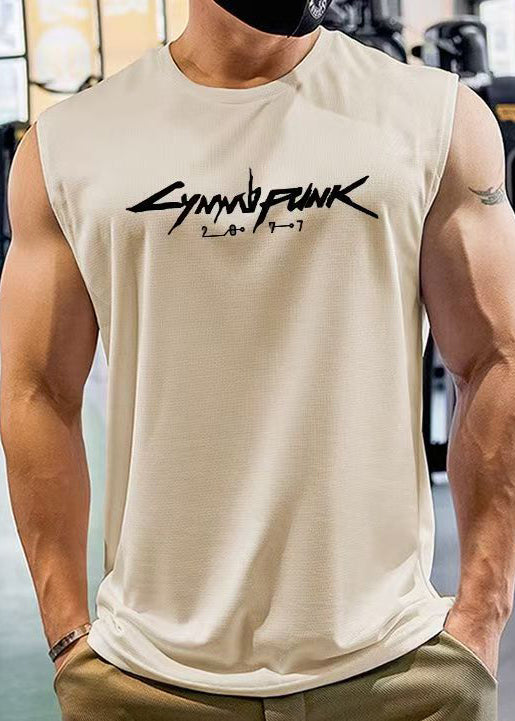 Débardeur en coton pour homme, sans manches, confortable, imprimé kaki, cool