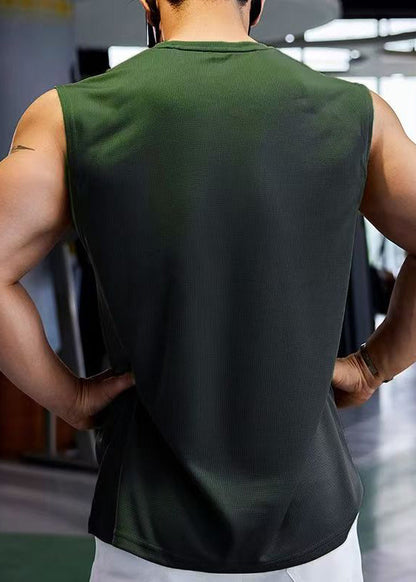 Débardeur en coton pour homme, sans manches, confortable, imprimé kaki, cool