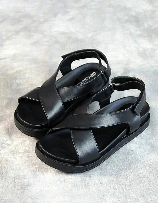 Cross Strap Summer Flat Sandals Slingback Ada Fashion