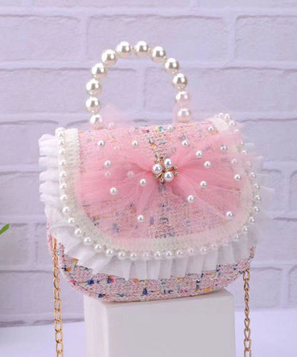 Sac à bandoulière mignon et tendance pour enfants et filles avec perles à ongles et princesse IU004