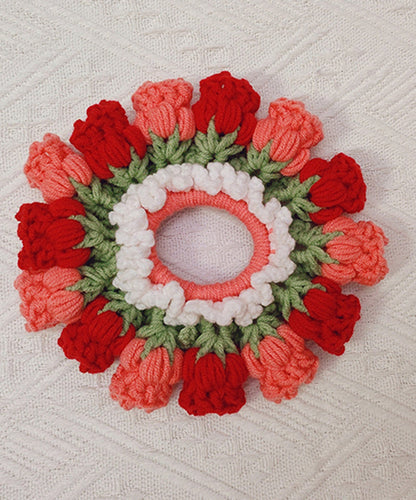 Süßes rosa gestricktes Maiglöckchen-Haarband aus Baumwollfaden YD045