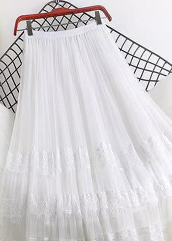 Skirt Patchwork Cute Summer A Lace Pink Line Tulle