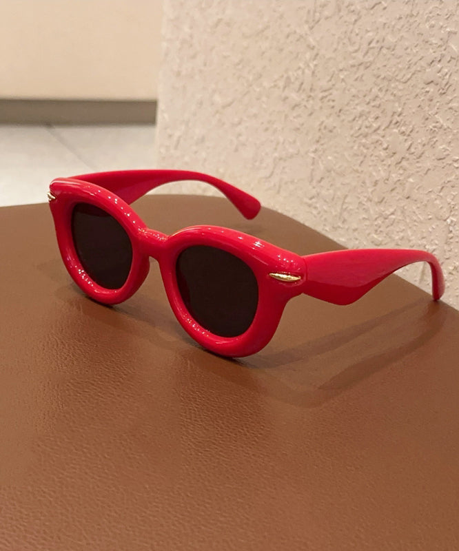 Cute Red Sunshade and UV Protection Round Sunglasses XS1053