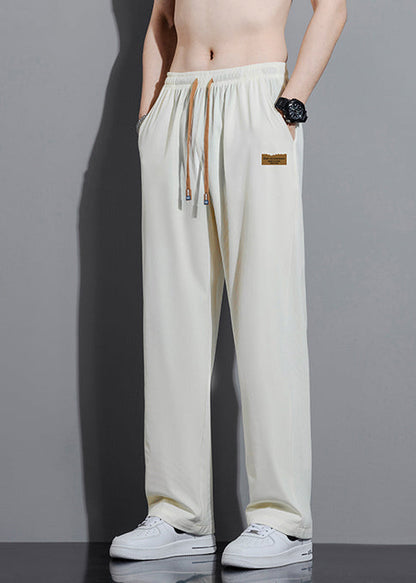 Pantalon de printemps surdimensionné en coton pour homme, blanc