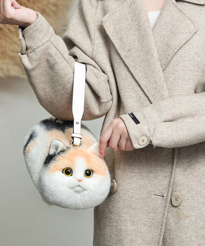 Bag Fur Creative Shoulder Yellow Fuzzy Cute Cat