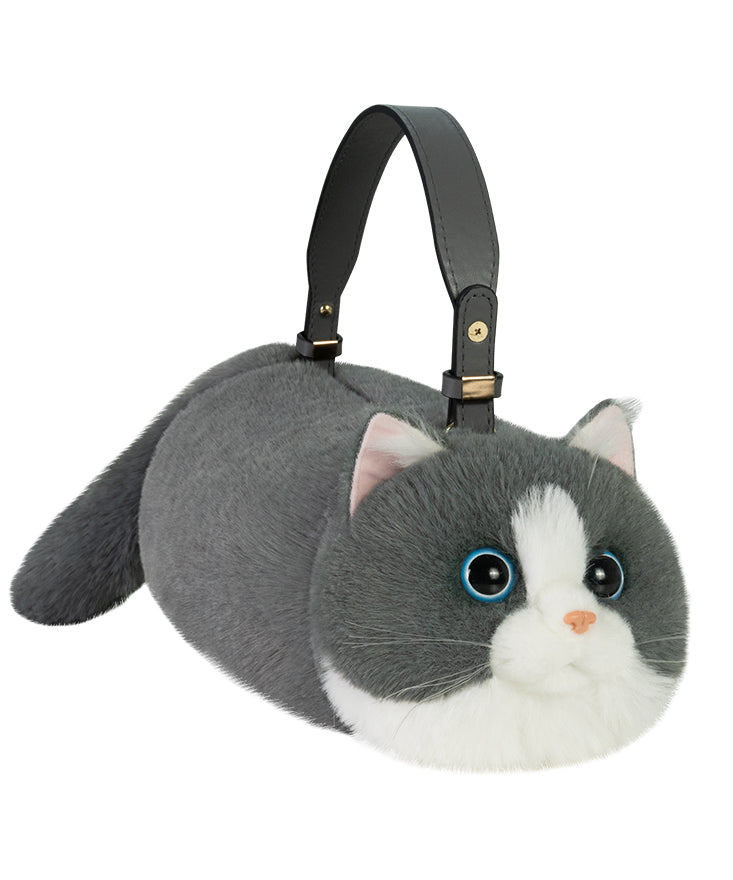 Bag Fur Creative Shoulder Yellow Fuzzy Cute Cat