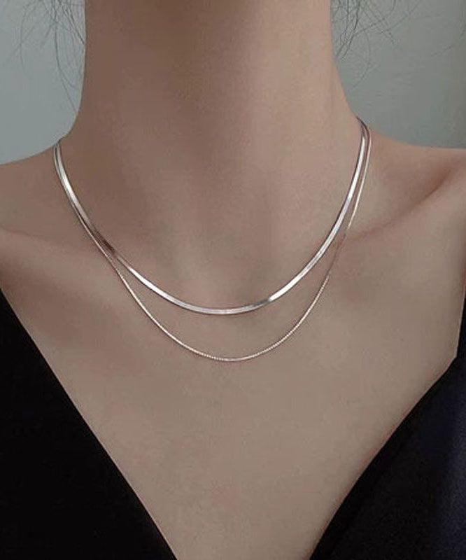 Collier bicouche en argent sterling doré à faire soi-même PO078