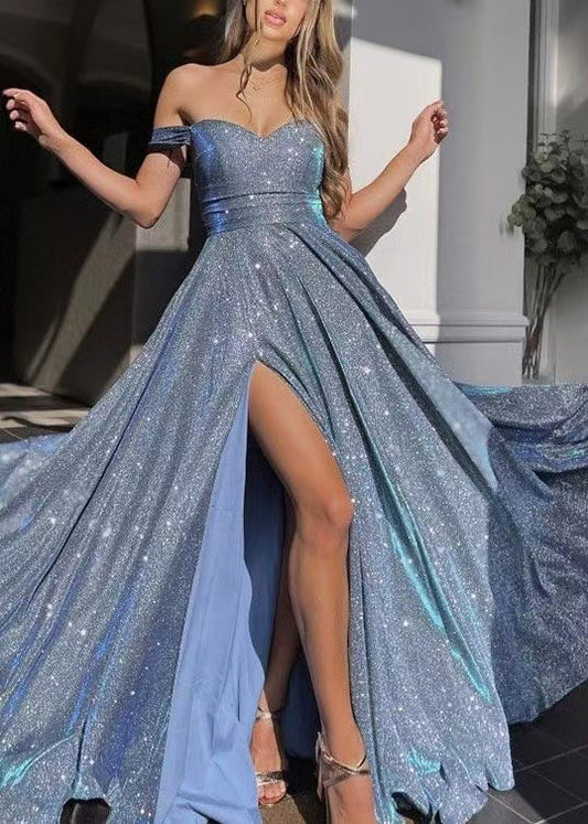 Robe bustier lavande à grandes paillettes extra DIY