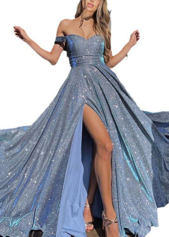 Trägerloses Saumkleid Lavendel Große Extra Pailletten DIY