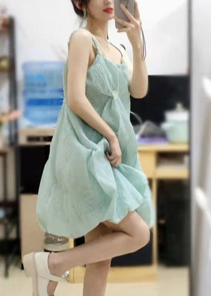 Cotton Design Green Spaghetti Original Collar Square Elegant