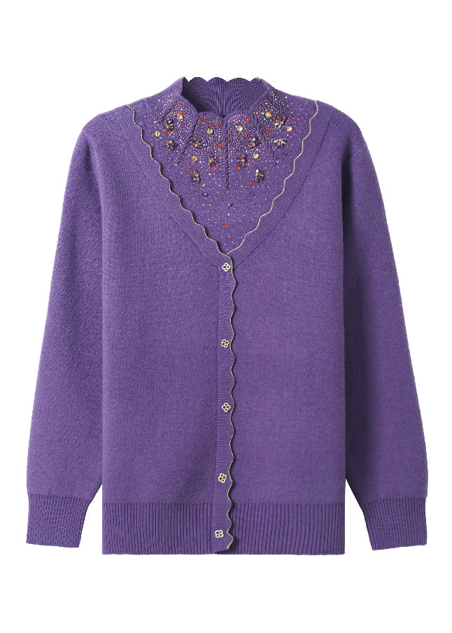 Elegante Rote Zirkon Falsche Zwei Stücke Woll Kurzen Pullover Frühling TQ003