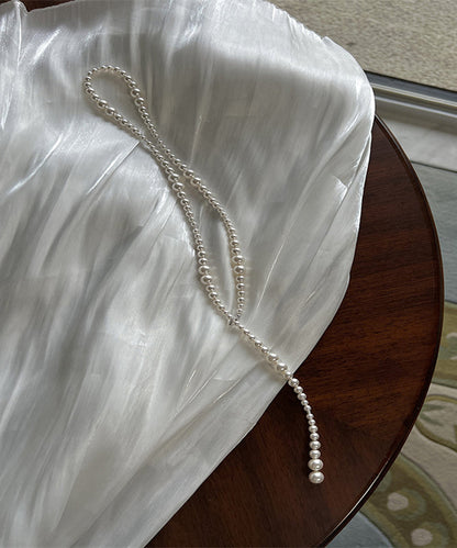 Collier élégant de perles blanches graduées WQ021