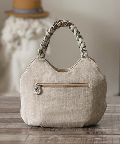 Handmade Canvas Style Bag Woven Ethnic Tote