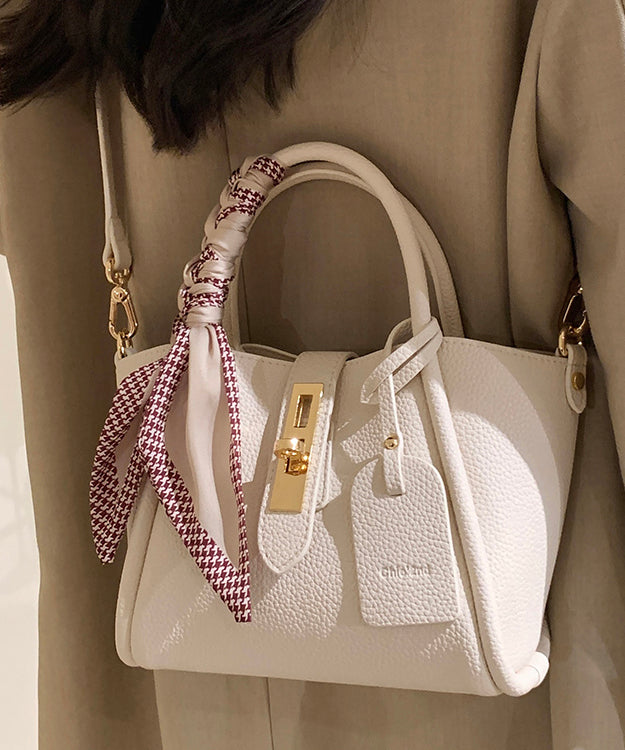 Leder Strapazierfähige Kunstleder Modetasche Beige CrossBody