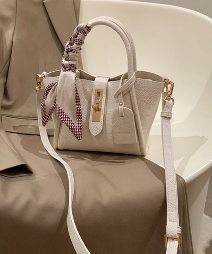 Leder Strapazierfähige Kunstleder Modetasche Beige CrossBody