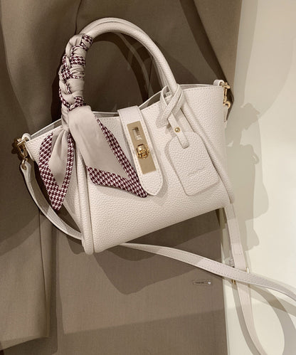 Leder Strapazierfähige Kunstleder Modetasche Beige CrossBody