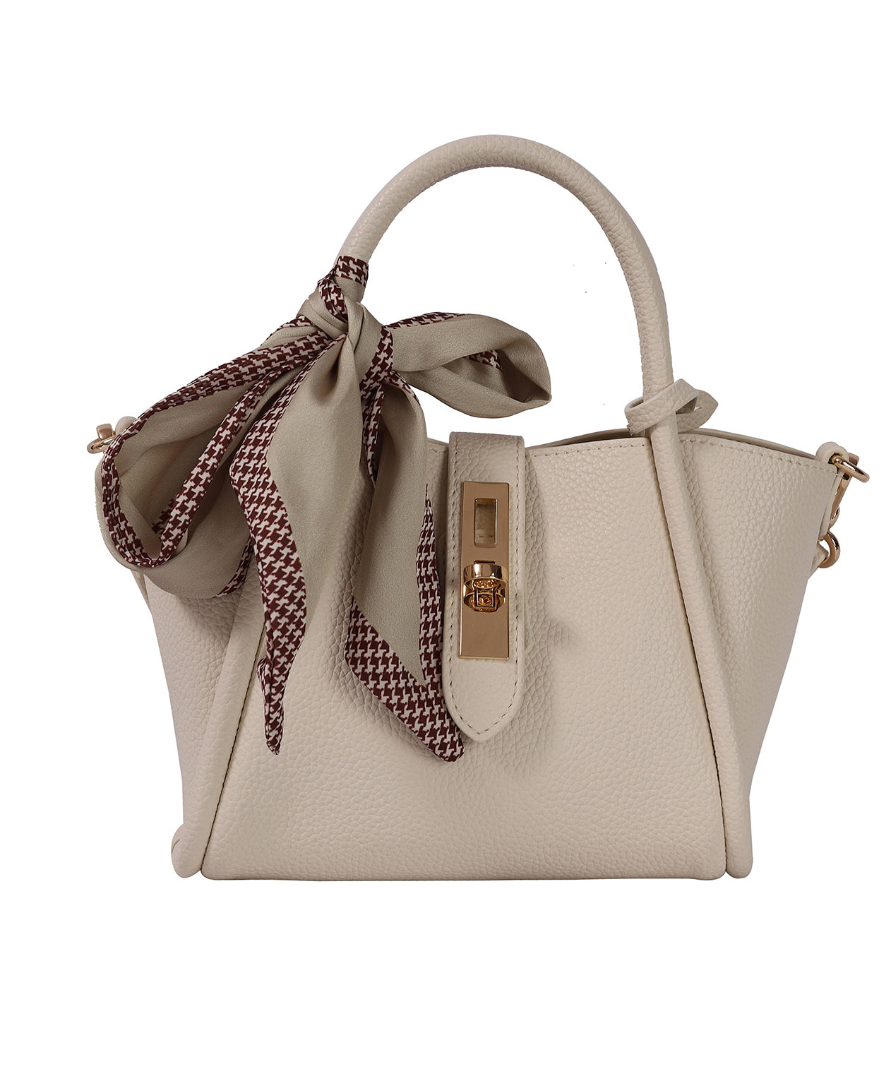 Leder Strapazierfähige Kunstleder Modetasche Beige CrossBody
