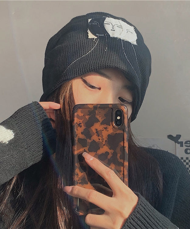 Fashion Patch Vielseitiger Hut Schwarz Bonnie Baumwolle