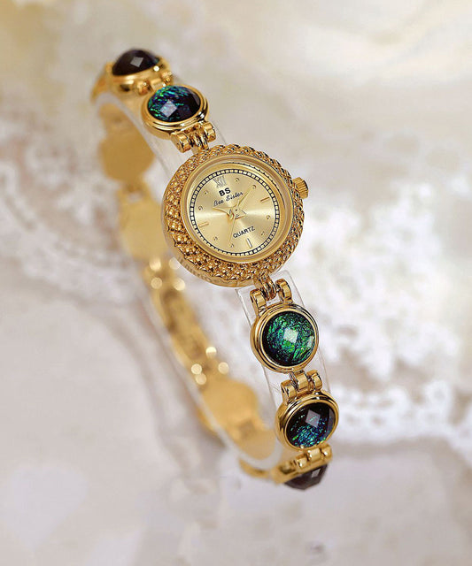 Kristall Metall Hardlex Bewegung Mode Quarz Blau Uhren