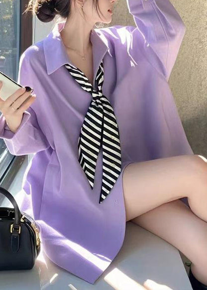 Chemise à col Peter Blue Fashion Spring Pan Solid