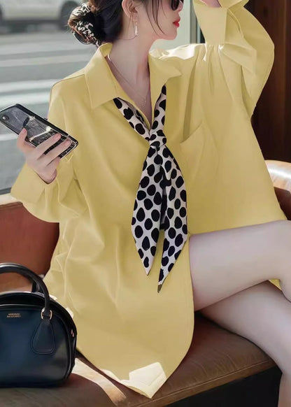 Chemise à col Peter Blue Fashion Spring Pan Solid