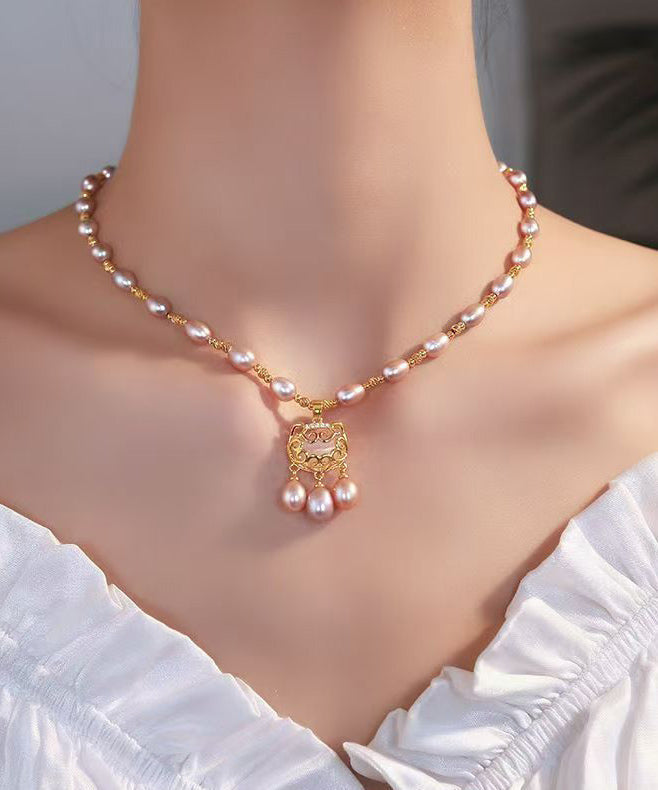 Hellvioletter Safe mit Überzug aus Sterlingsilber mit modischer Perle