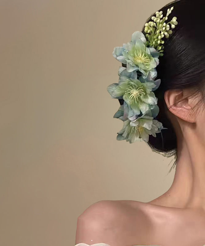 Rosa Blumen-Haarnadel aus Legierung, modischer Stoff