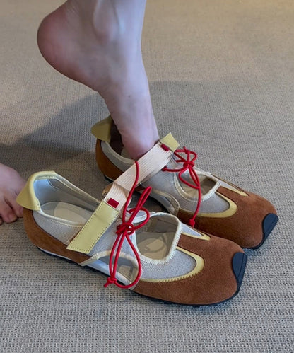 Schuhe Hohl Mode Spleißen Frauen Up Flache Aus Für Lila Spitze