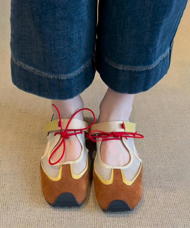 Schuhe Hohl Mode Spleißen Frauen Up Flache Aus Für Lila Spitze